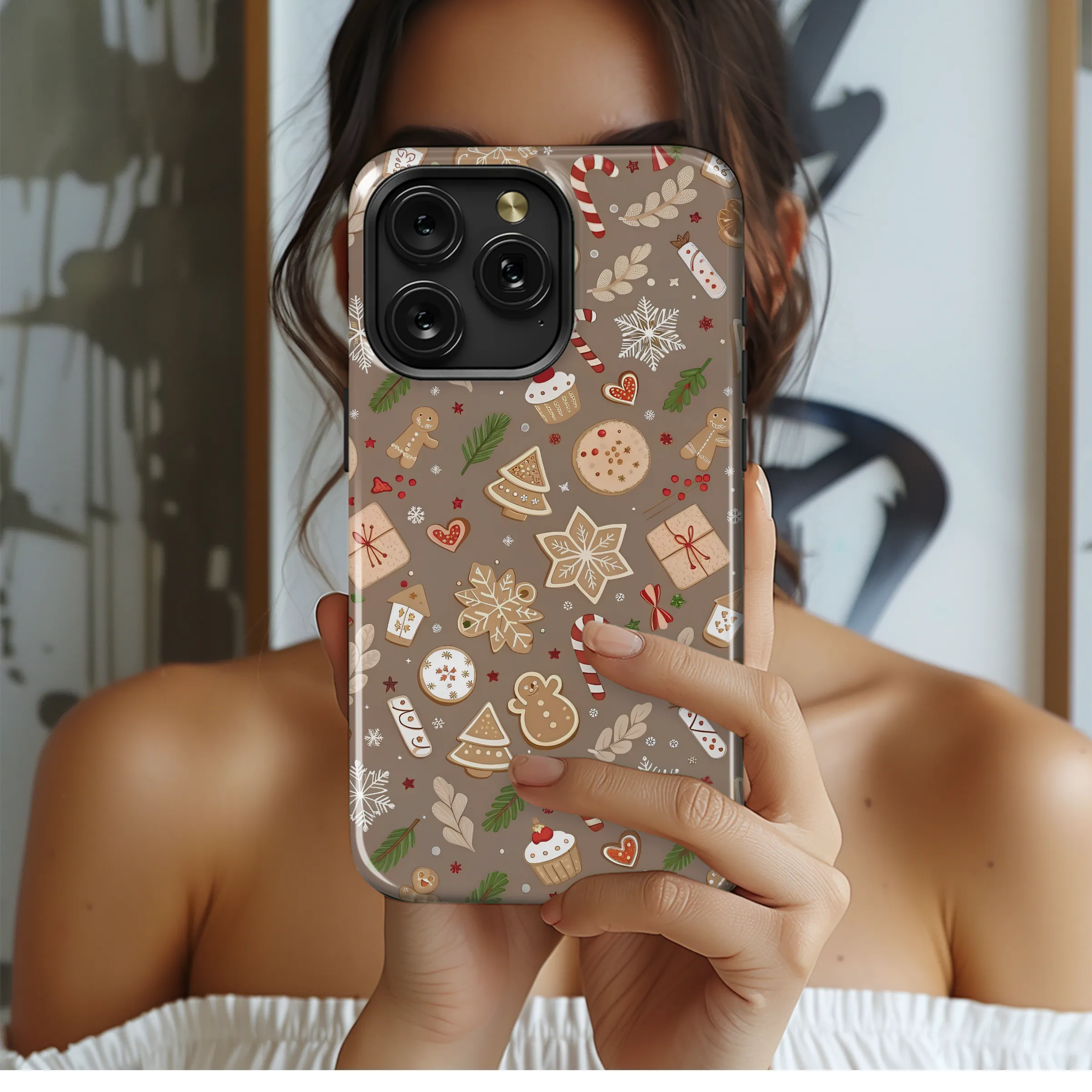 Sweet Holiday Gingerbread Cookie Dream Phone Case iPhone Samsung Cover Pixel 8075 - Image 2