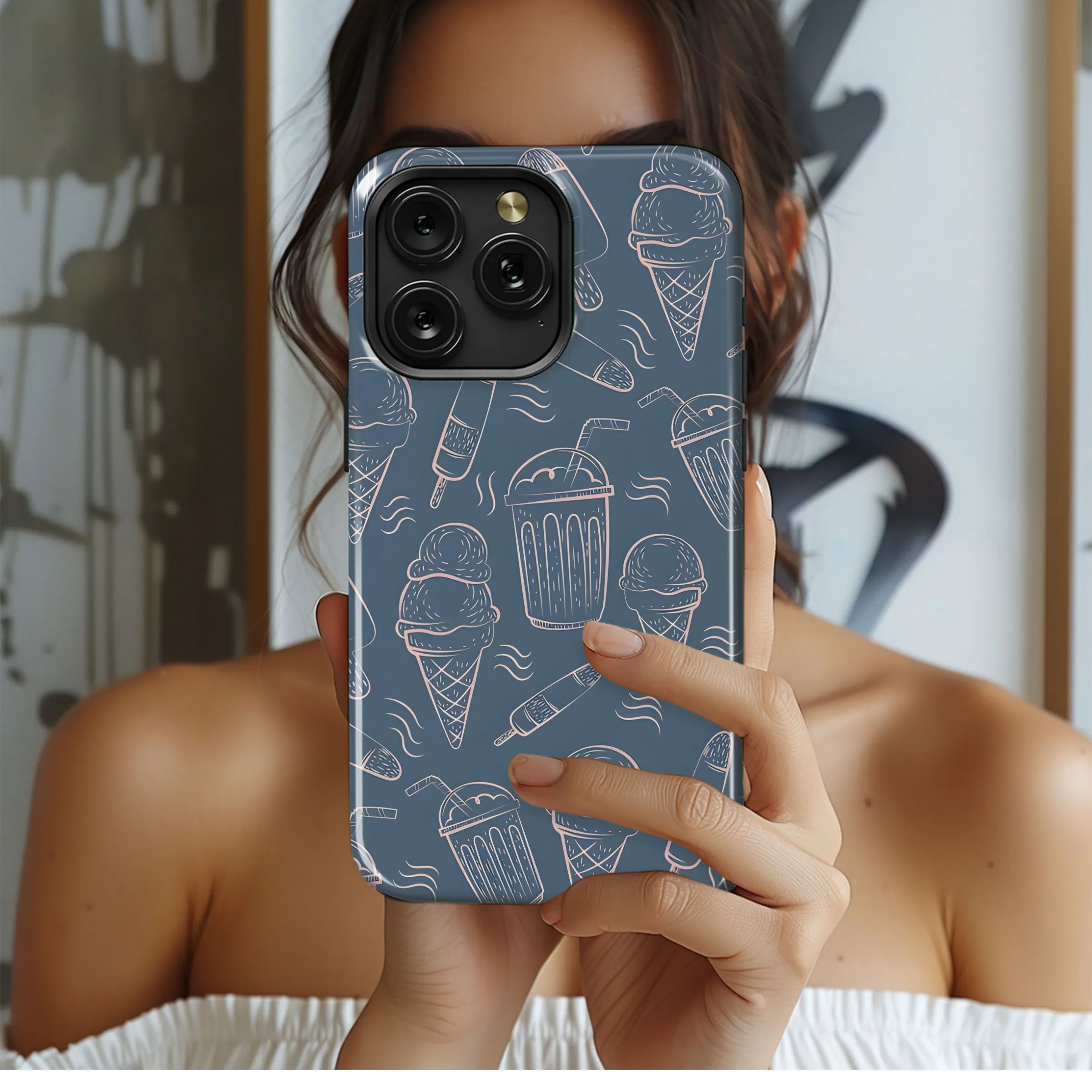 Sweet Summer Treats Doodle Pattern Phone Case iPhone Samsung Cover Pixel 5292