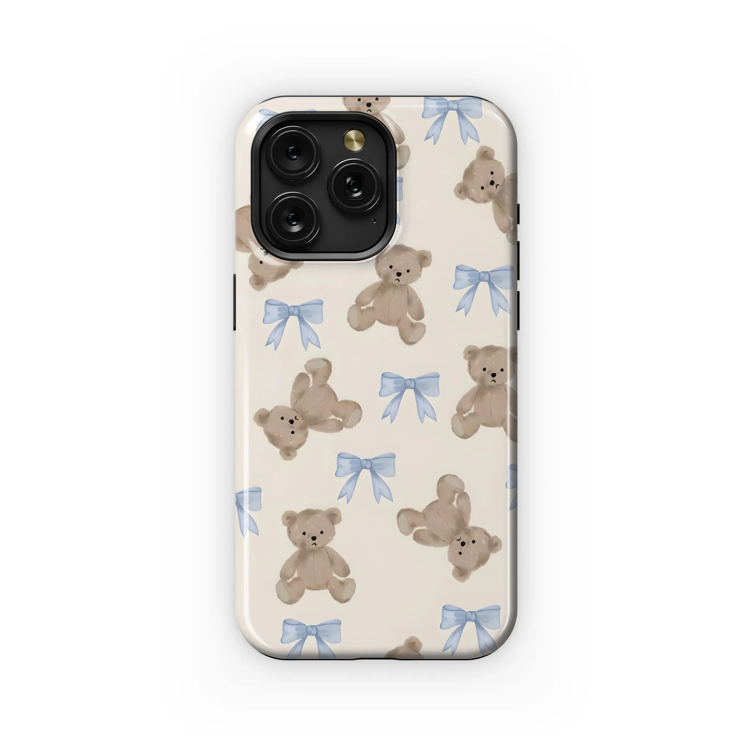 Teddy Bears and Blue Bows Phone Case iPhone Samsung Cover Pixel 4937
