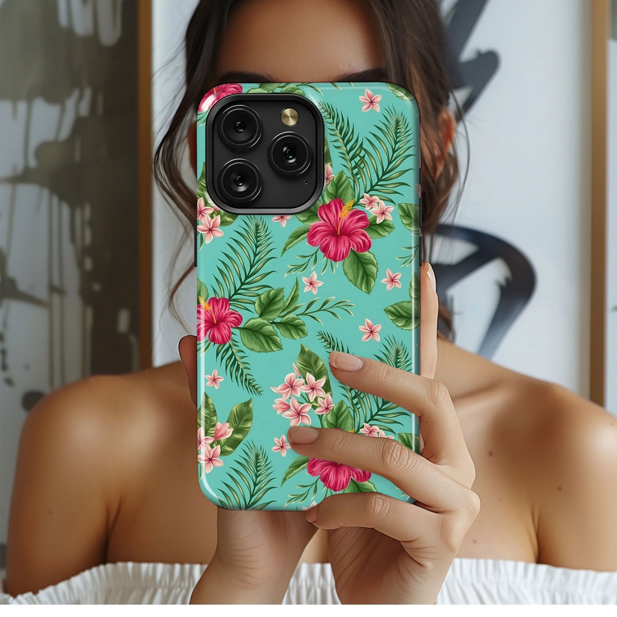 Tropical Hibiscus Bloom
 Phone Case iPhone Samsung Cover Pixel 5487