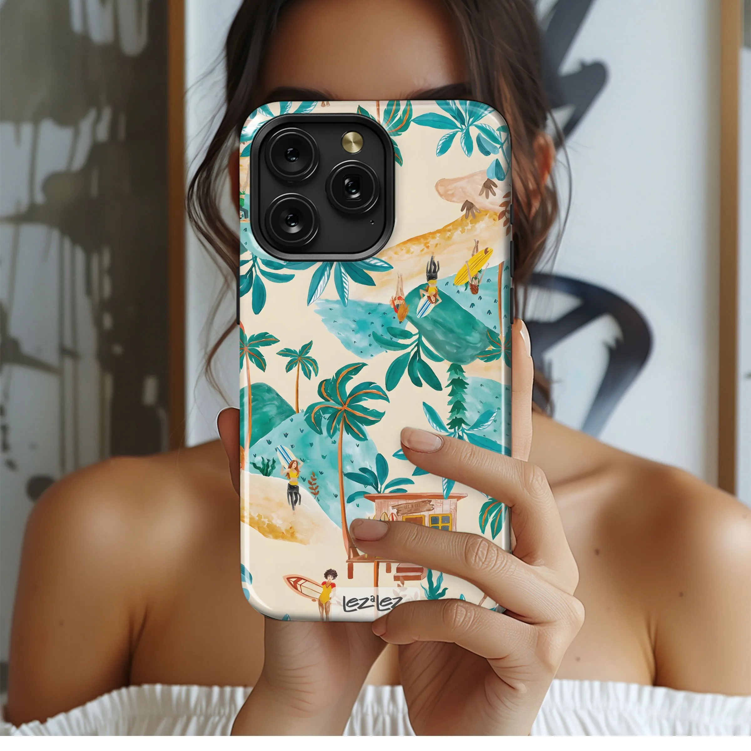 Tropical Surf Paradise Phone Case iPhone Samsung Cover Pixel 4801