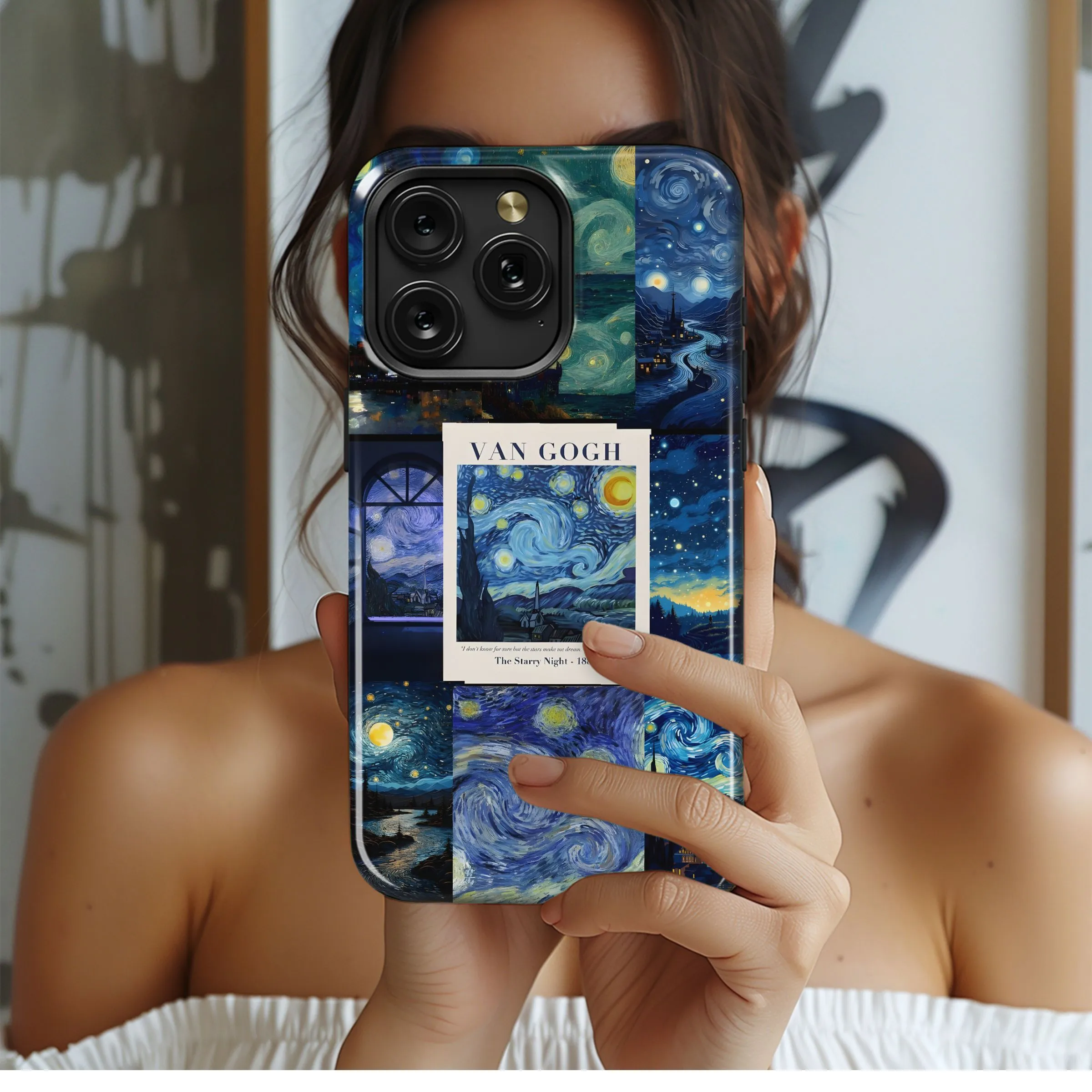 Van Gogh's Starry Nightscape Phone Case iPhone Samsung Cover Pixel 4984