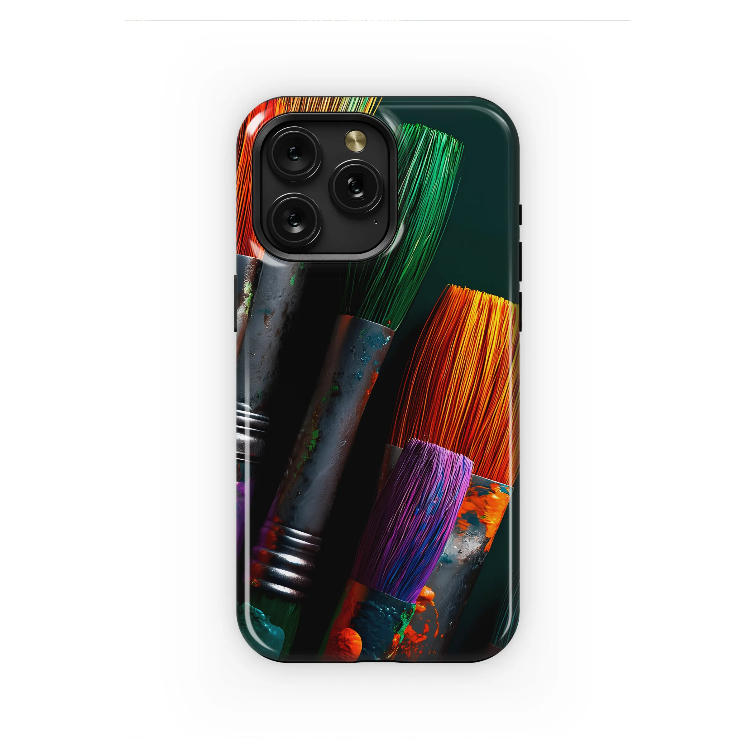 Vibrant Paint Brushes Artistic Abstract Design Phone Case Cover for iPhone 17 Pro Max 16 15 Plus 14 13 Mini Samsung S25 S24 Pixel 10 9 8273 - Image 1