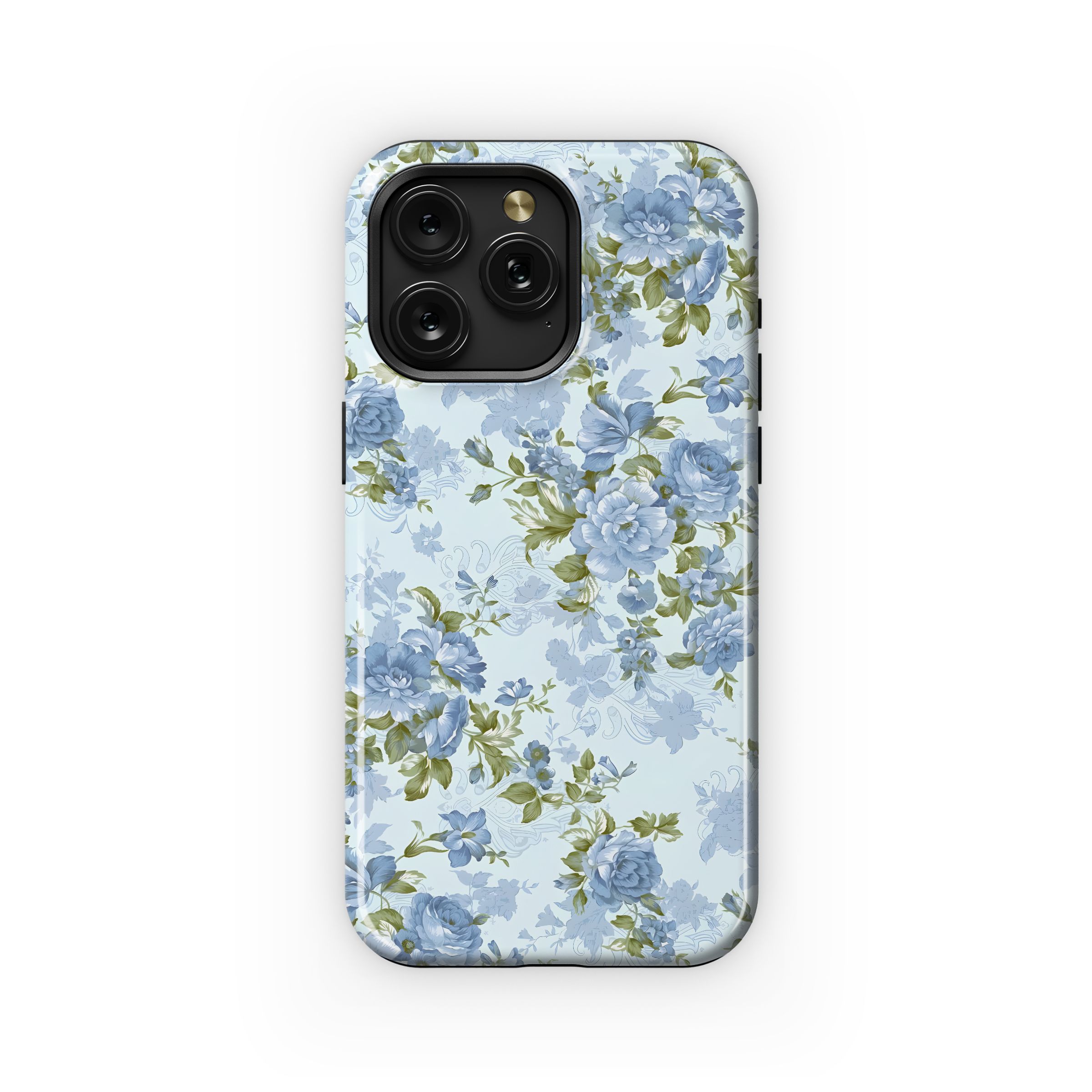 Vintage Blue Floral Pattern Phone Case iPhone Samsung Cover Pixel 5264