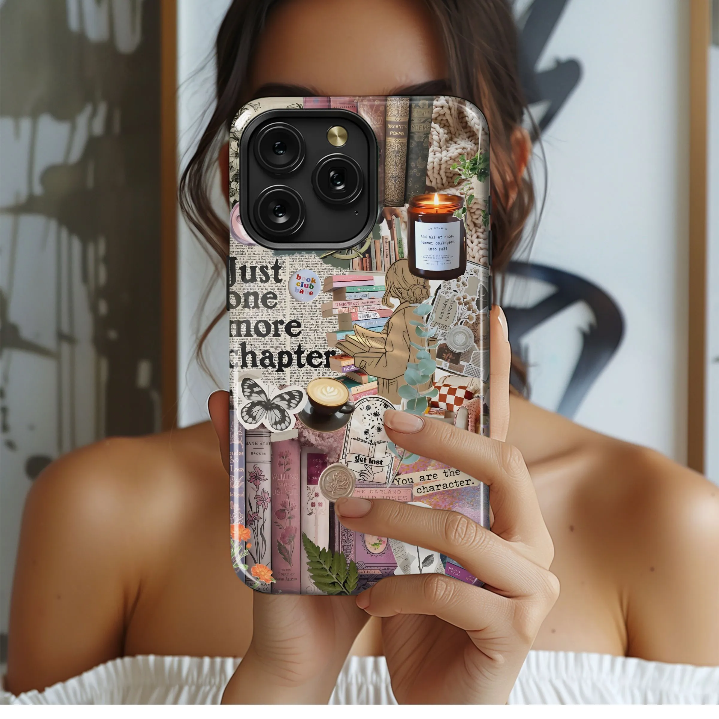 Vintage Book Lover's Aesthetic Phone Case iPhone Samsung Cover Pixel 5007