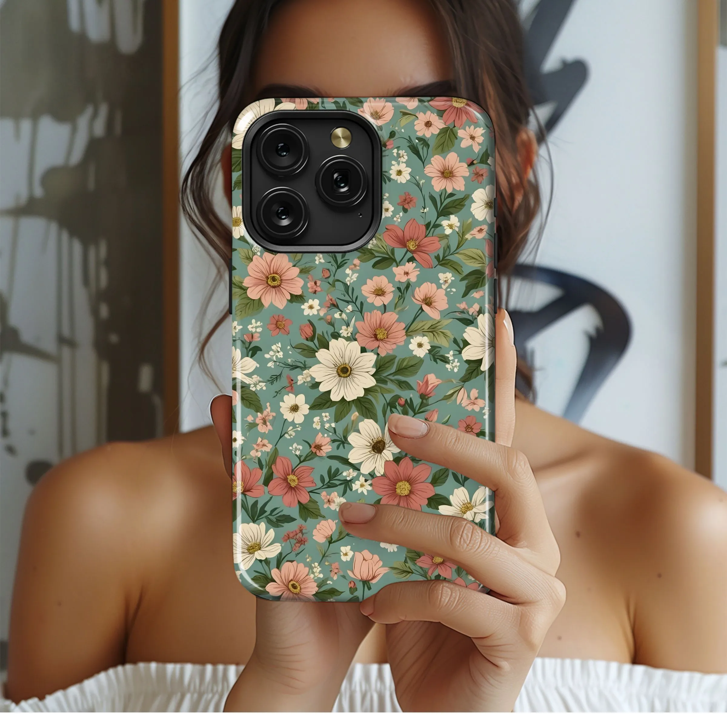 Vintage Floral Garden Bloom Phone Case iPhone Samsung Cover Pixel 4909