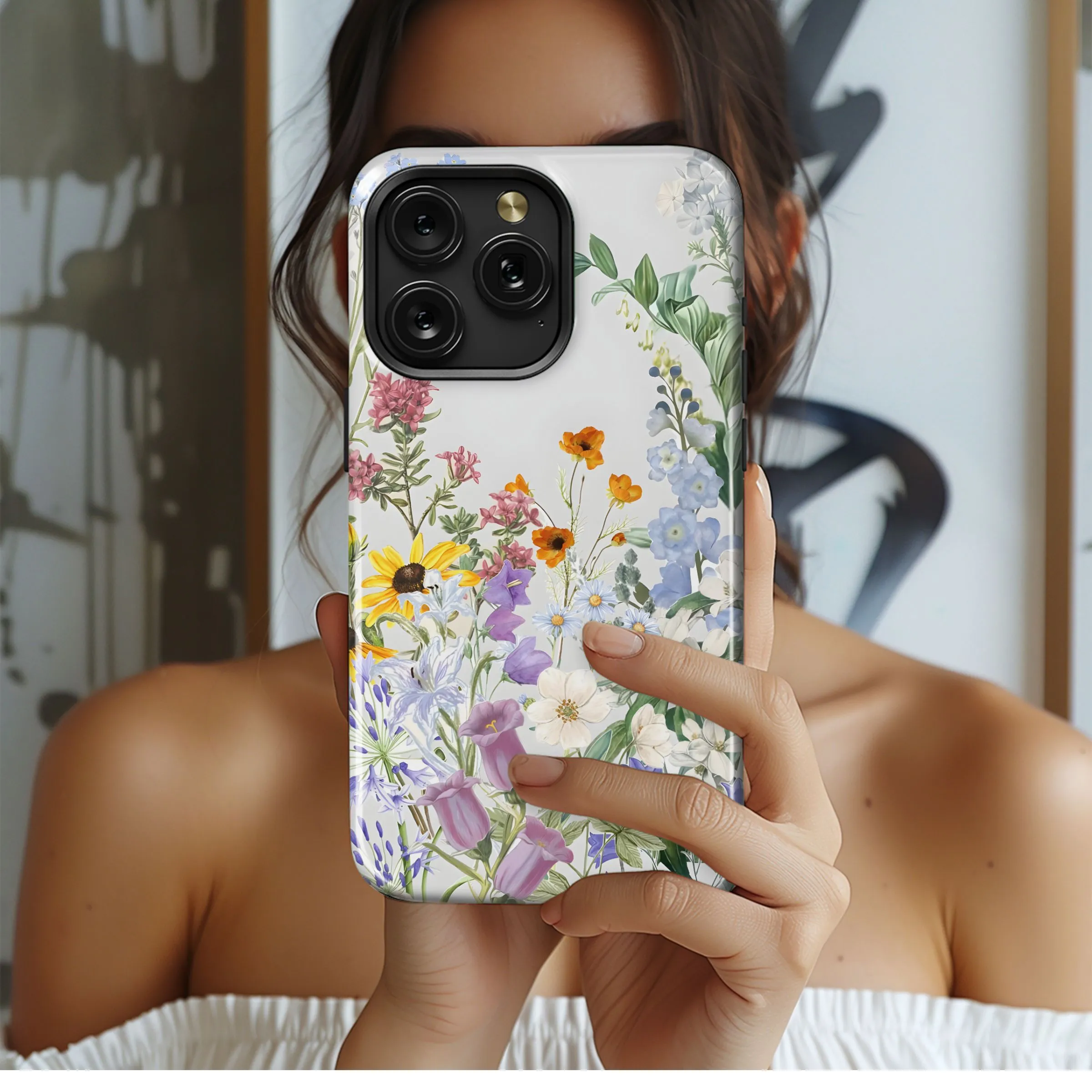 Vintage Floral Garden Design Phone Case iPhone Samsung Cover Pixel 4947