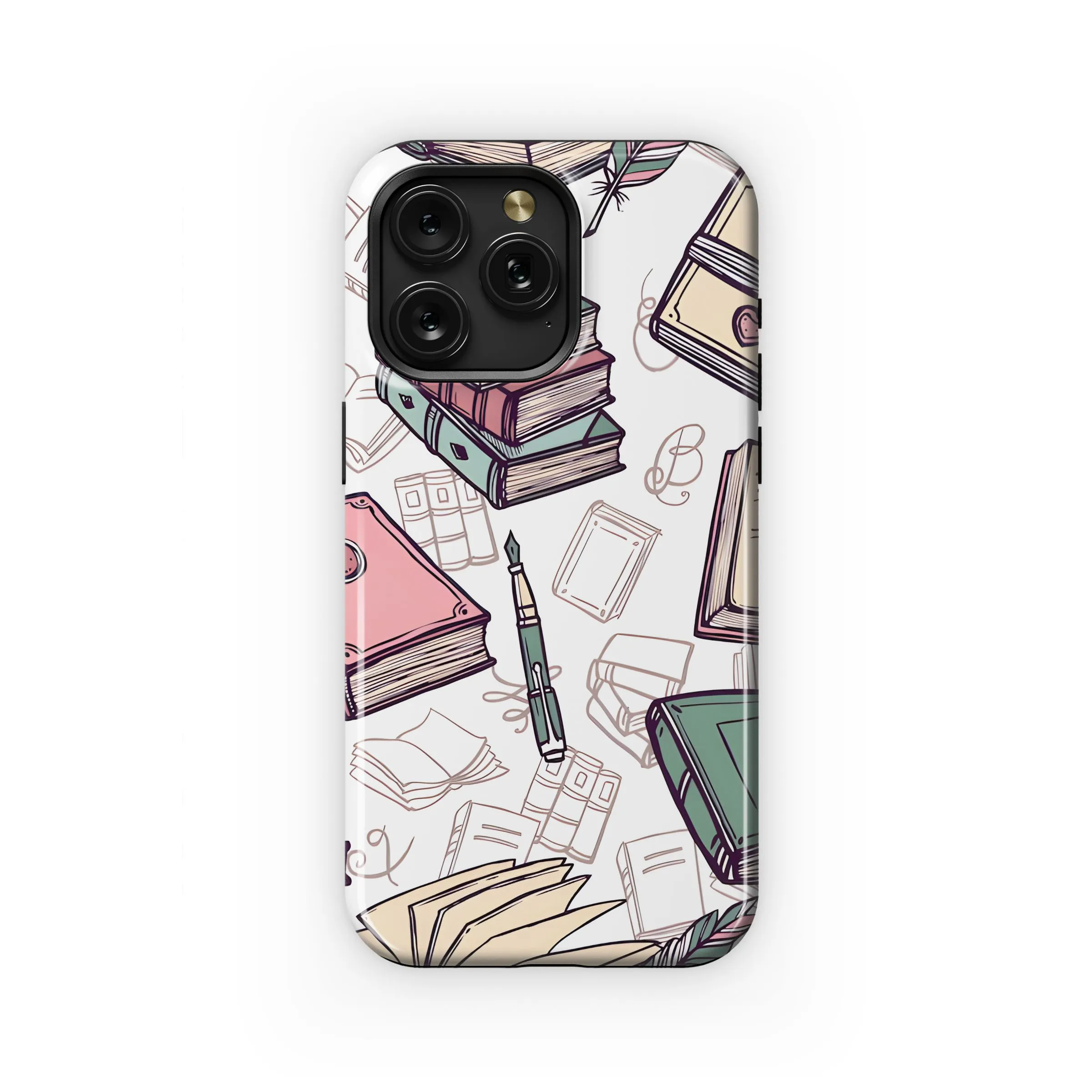 Vintage Literary Pattern Phone Case iPhone Samsung Cover Pixel 5413