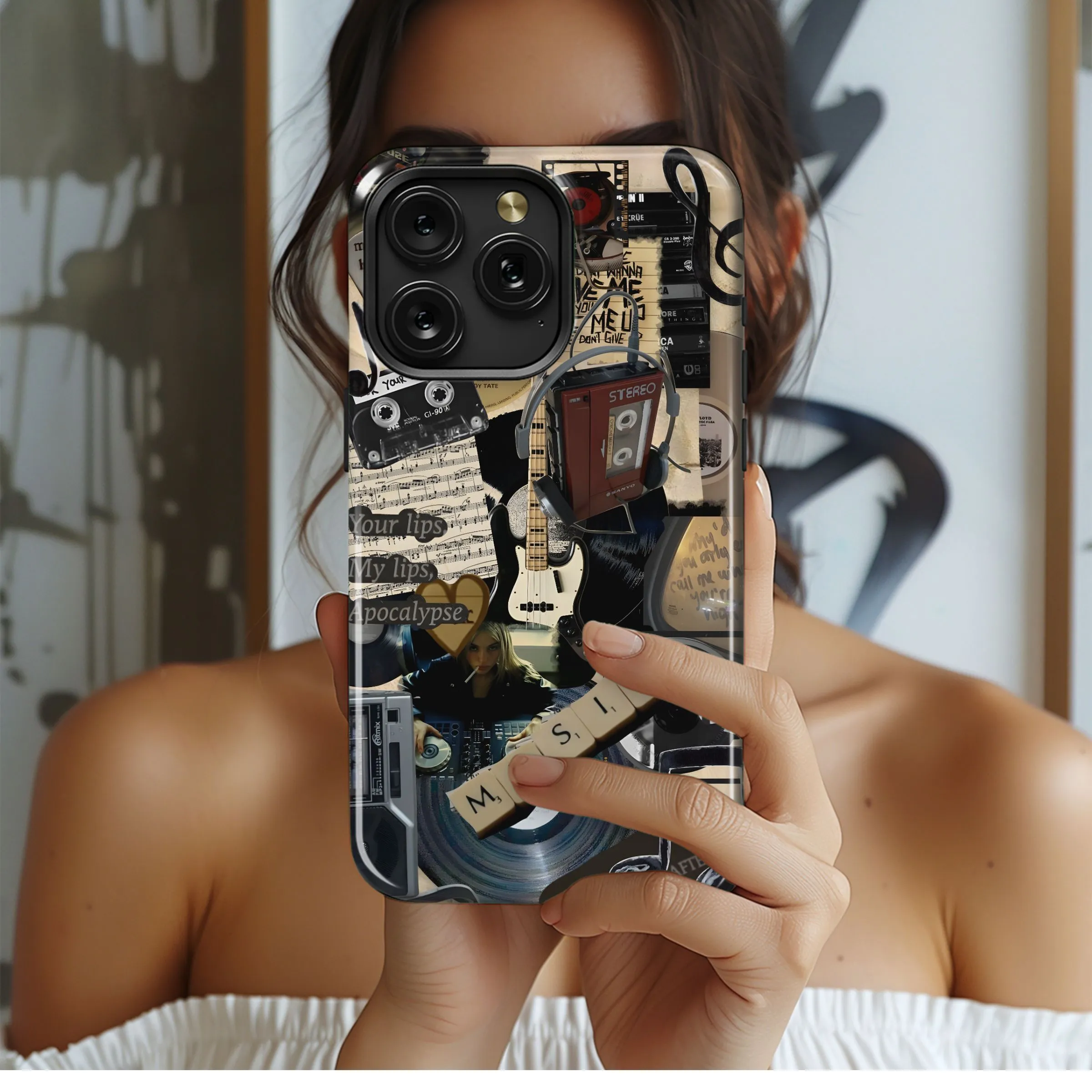 Vintage Music Collage Aesthetic Phone Case iPhone Samsung Cover Pixel 4804