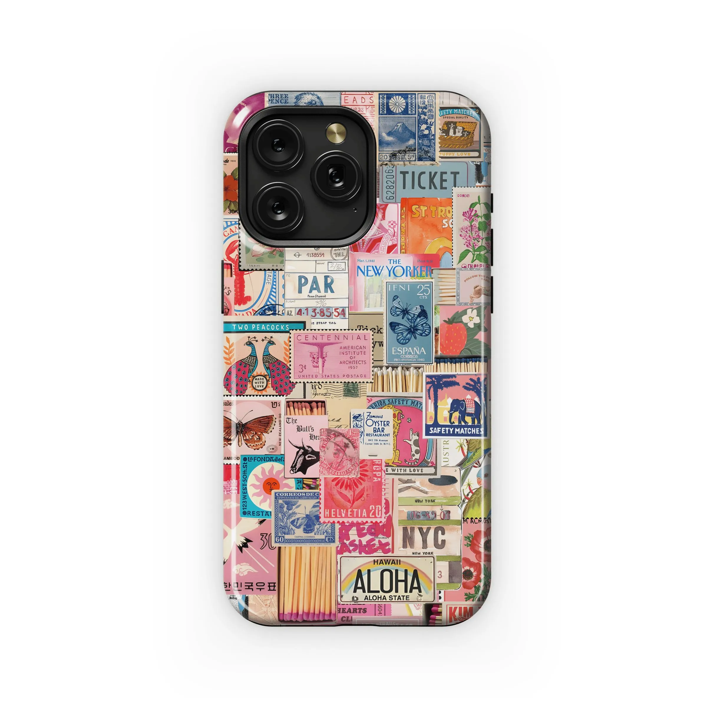 Vintage Postage Collage
 Phone Case iPhone Samsung Cover Pixel 4460