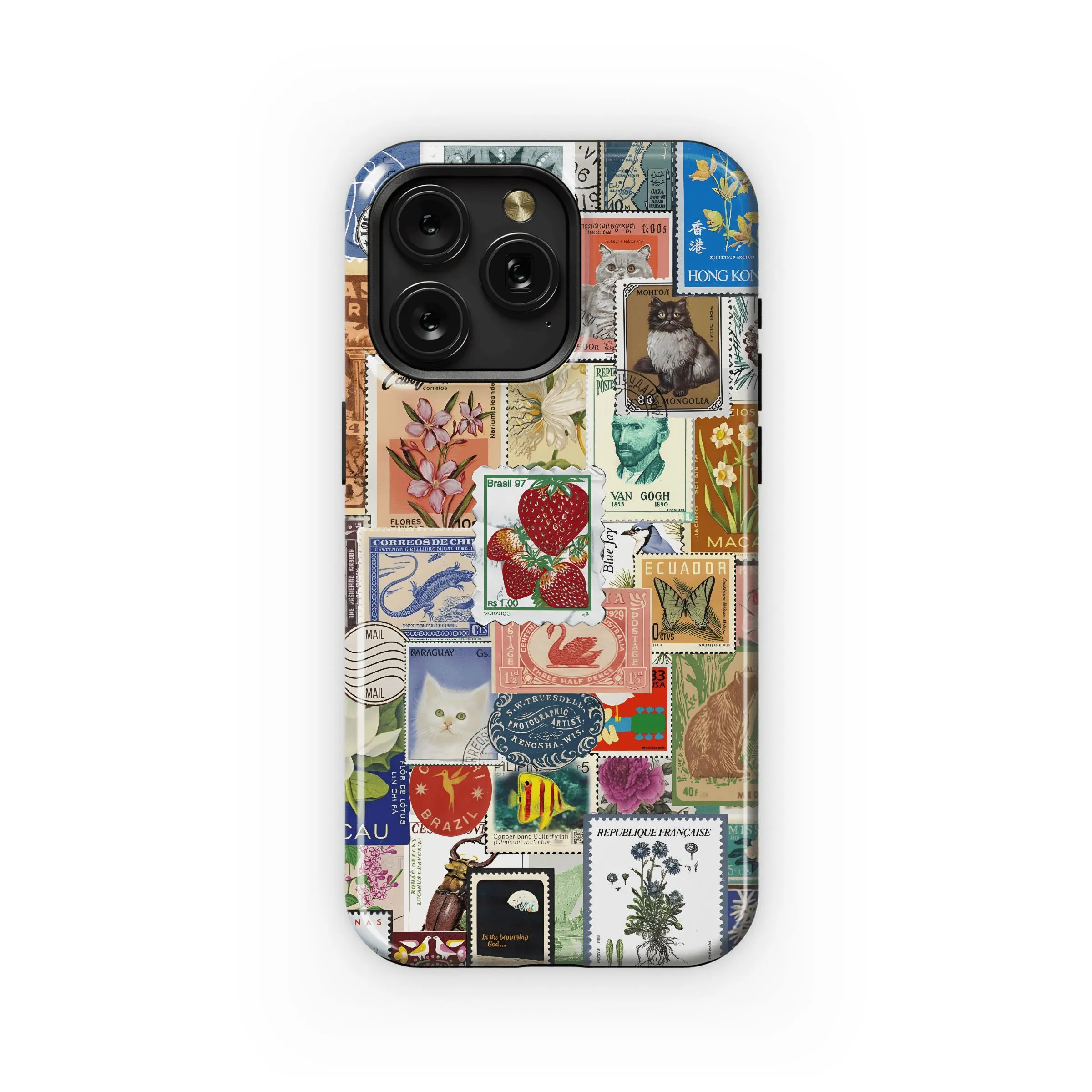 Vintage Postage Stamp Collage
 Phone Case iPhone Samsung Cover Pixel 4457