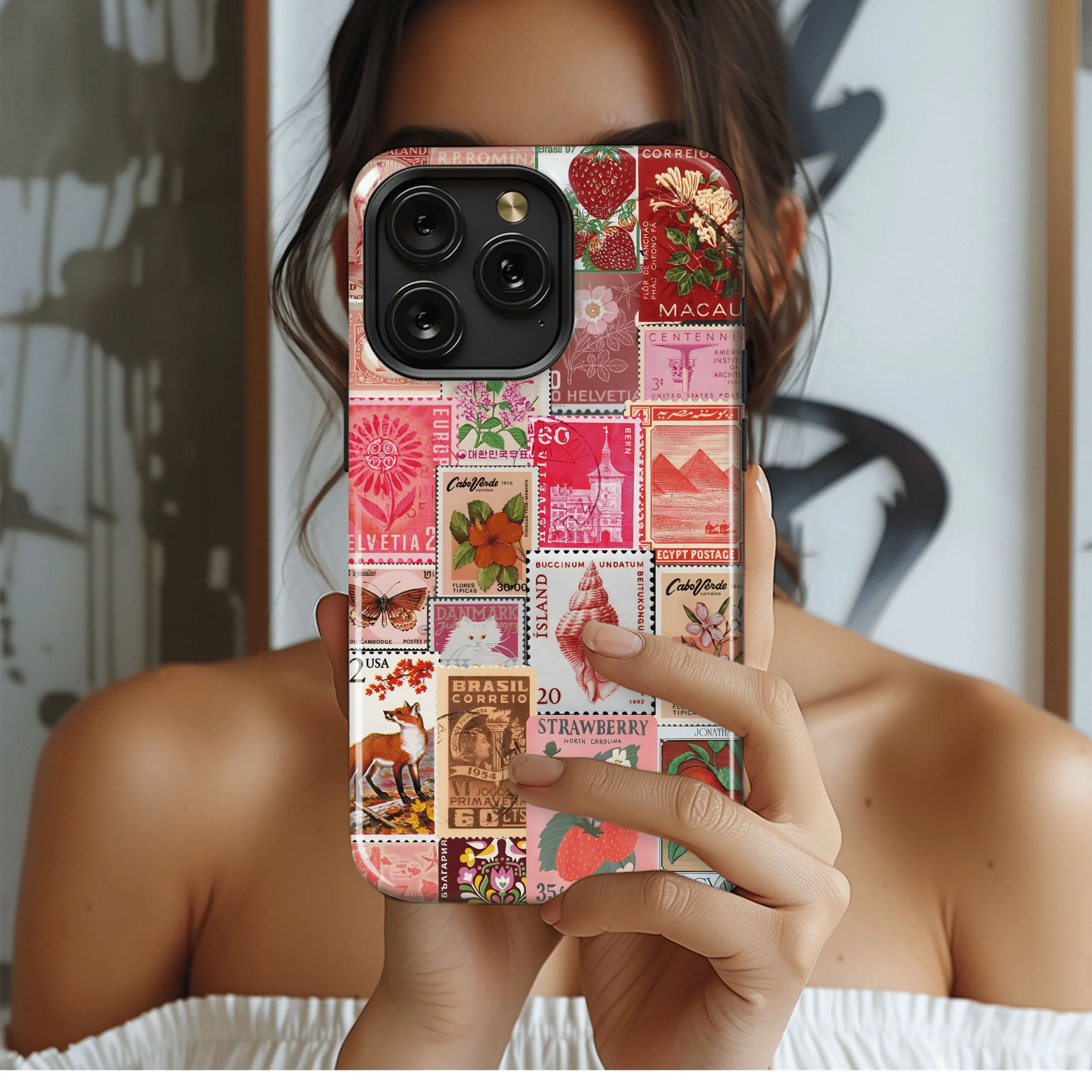 Vintage Postage Stamps
 Phone Case iPhone Samsung Cover Pixel 4458