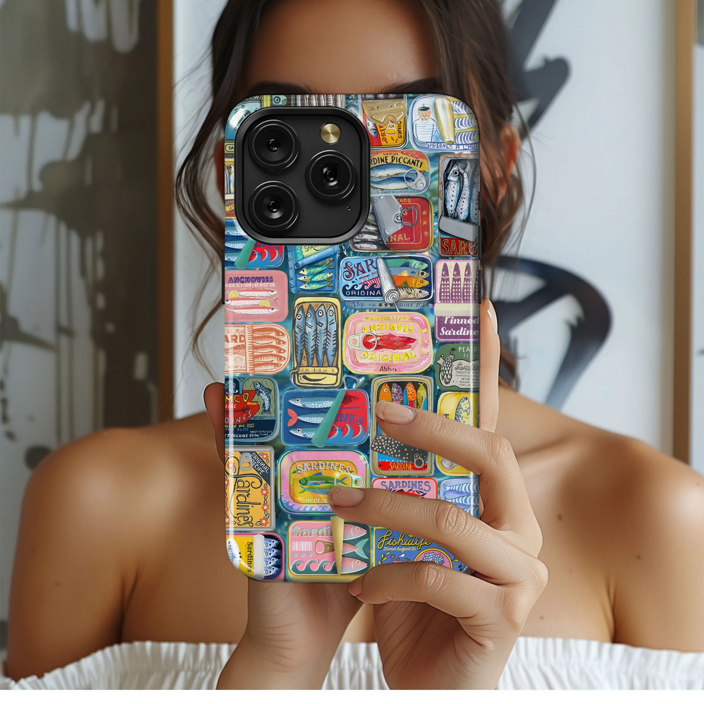 Vintage Sardine Can Collection Phone Case iPhone Samsung Cover Pixel 4803