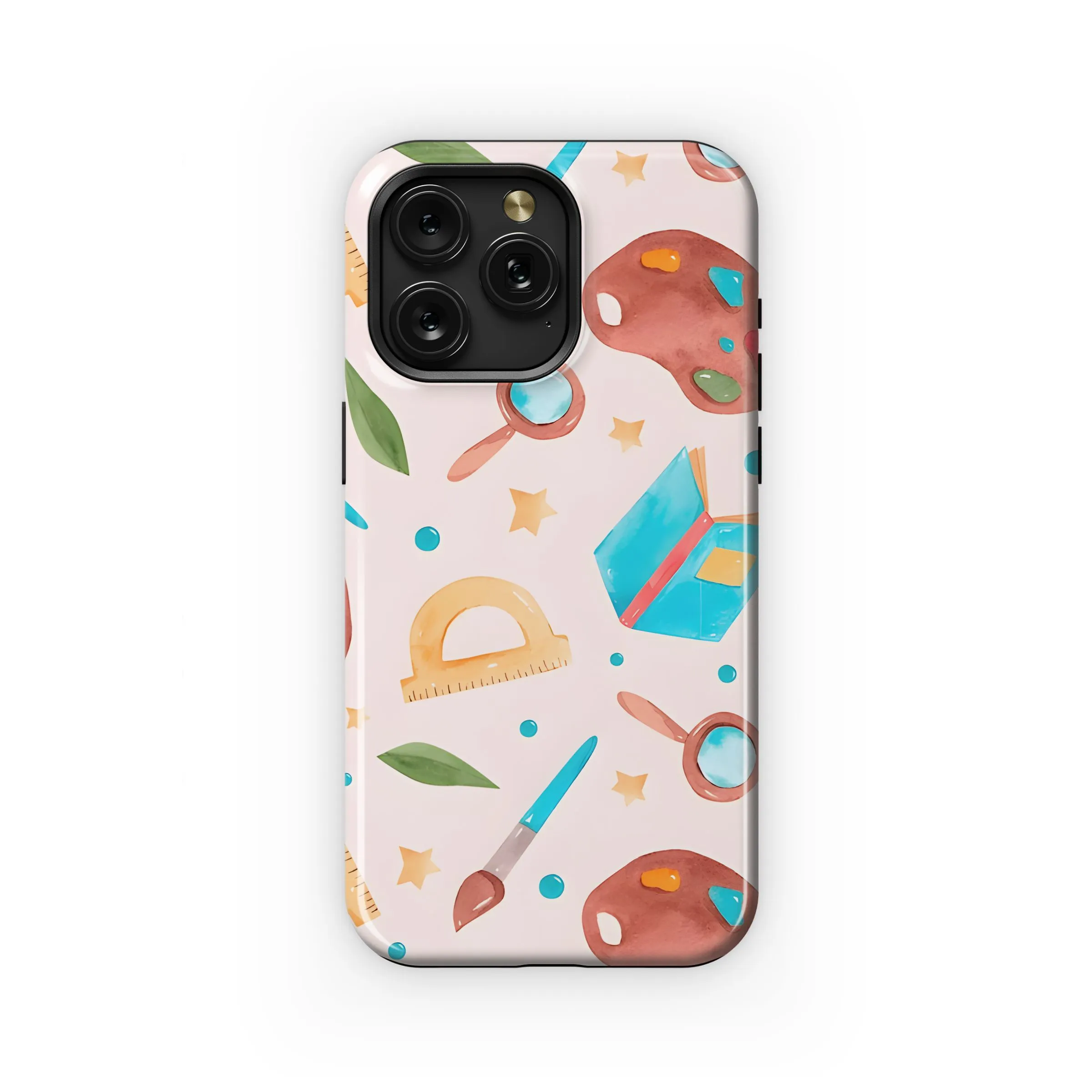 Watercolor Art Supplies Pattern Phone Case iPhone Samsung Cover Pixel 5375