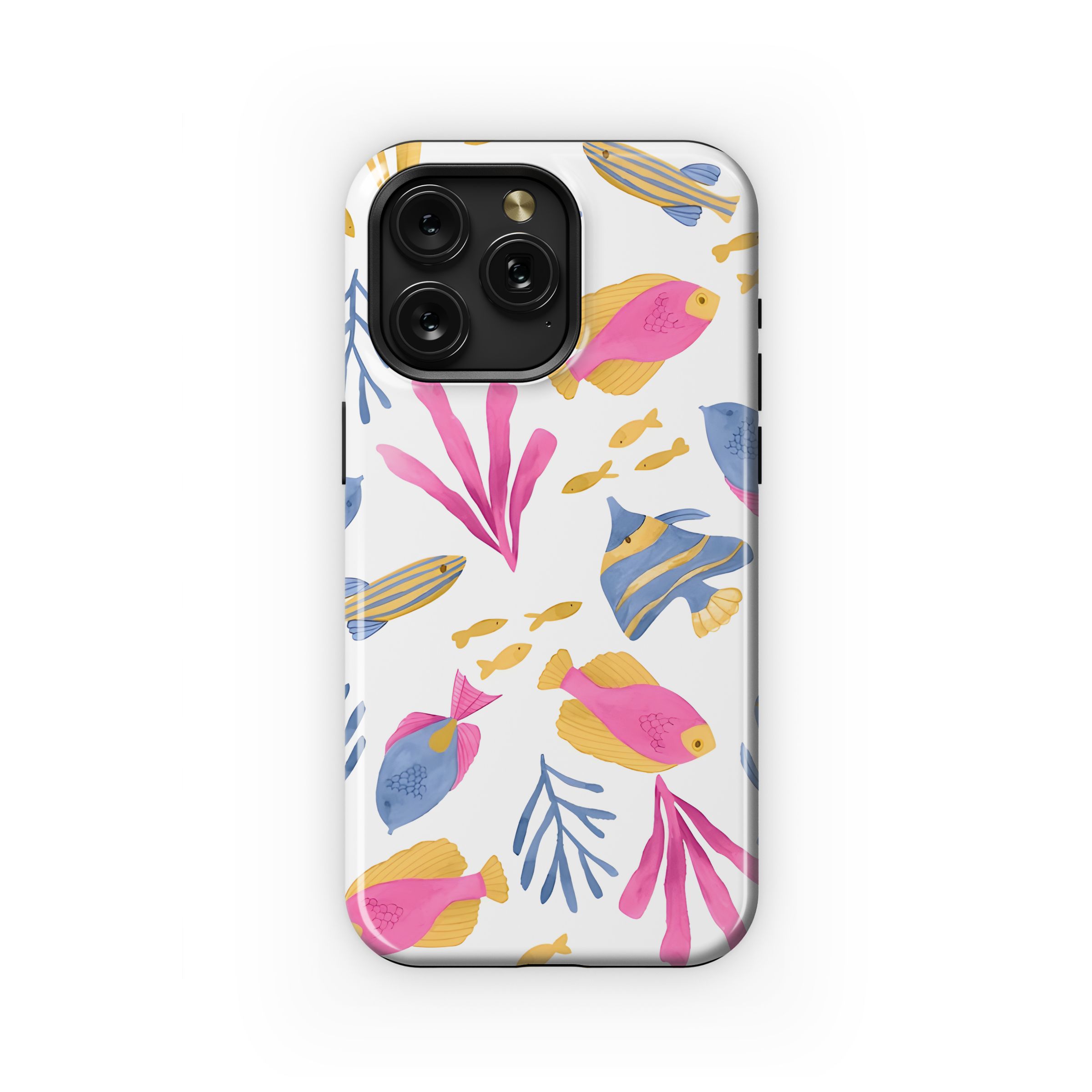 Watercolor Fish & Coral Reef Phone Case iPhone Samsung Cover Pixel 5181