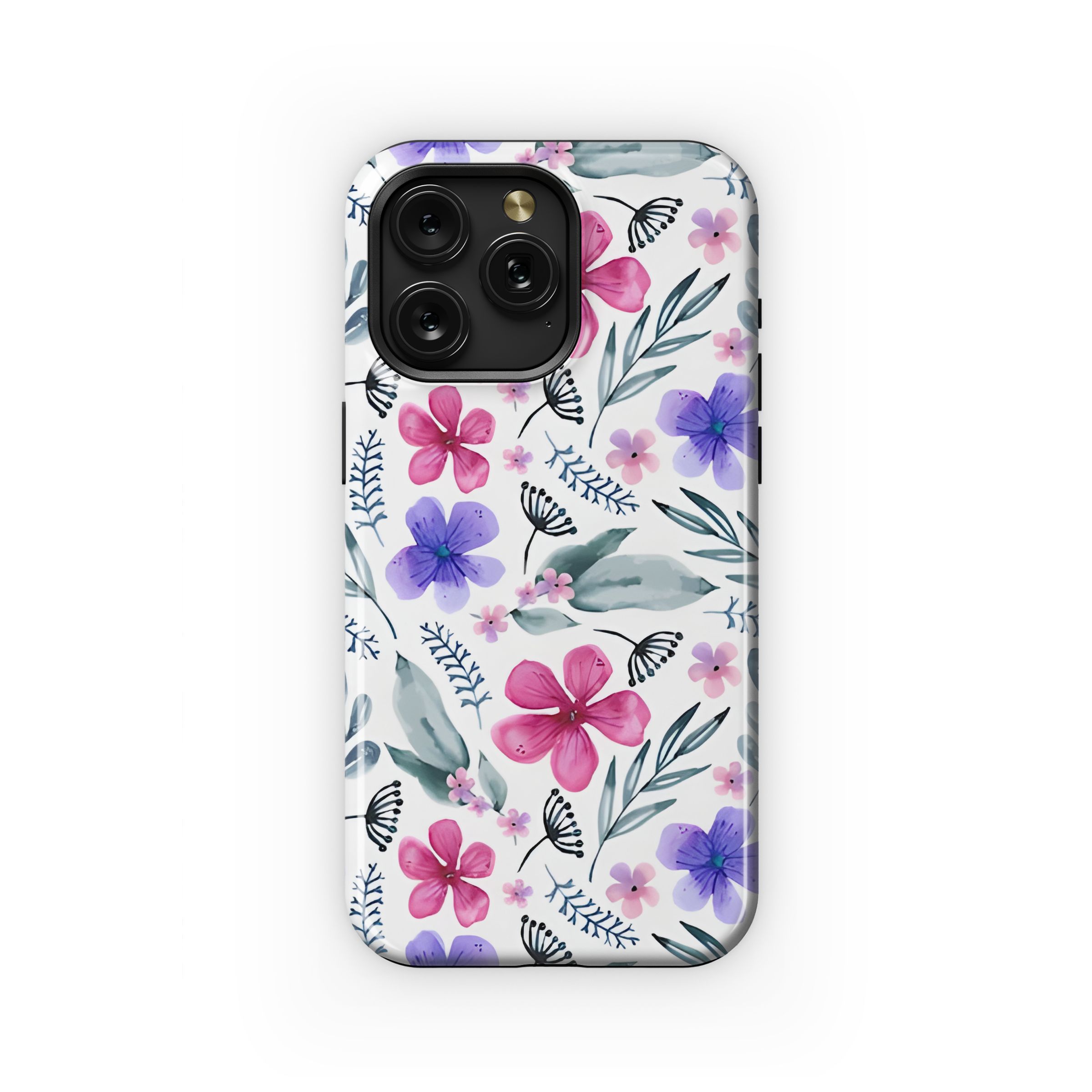 Watercolor Floral Garden Design Phone Case iPhone Samsung Cover Pixel 5218
