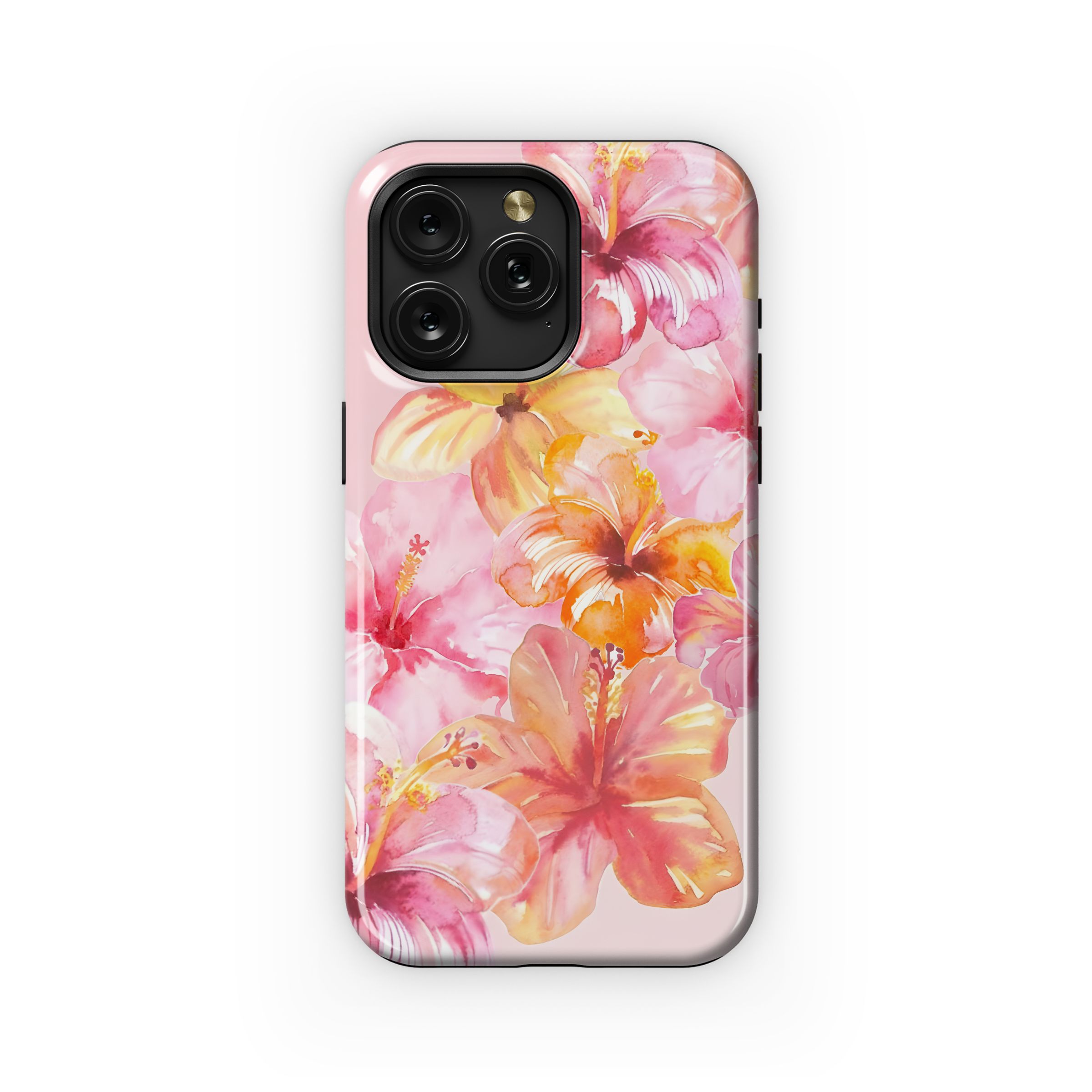 Watercolor Hibiscus Blooms
 Phone Case iPhone Samsung Cover Pixel 5486