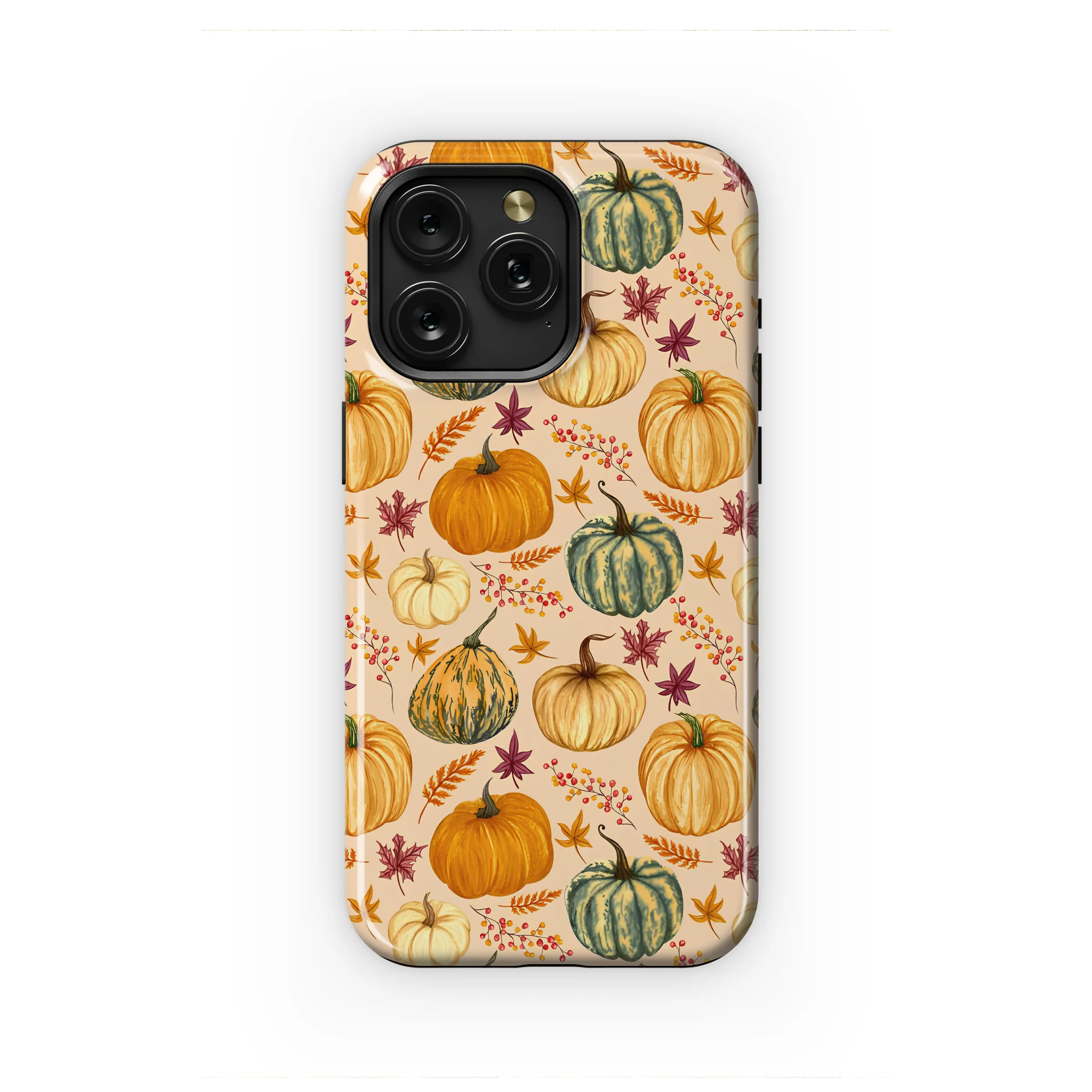 Watercolor Pumpkin Harvest Medley Design Phone Case iPhone Samsung Cover Pixel 7493