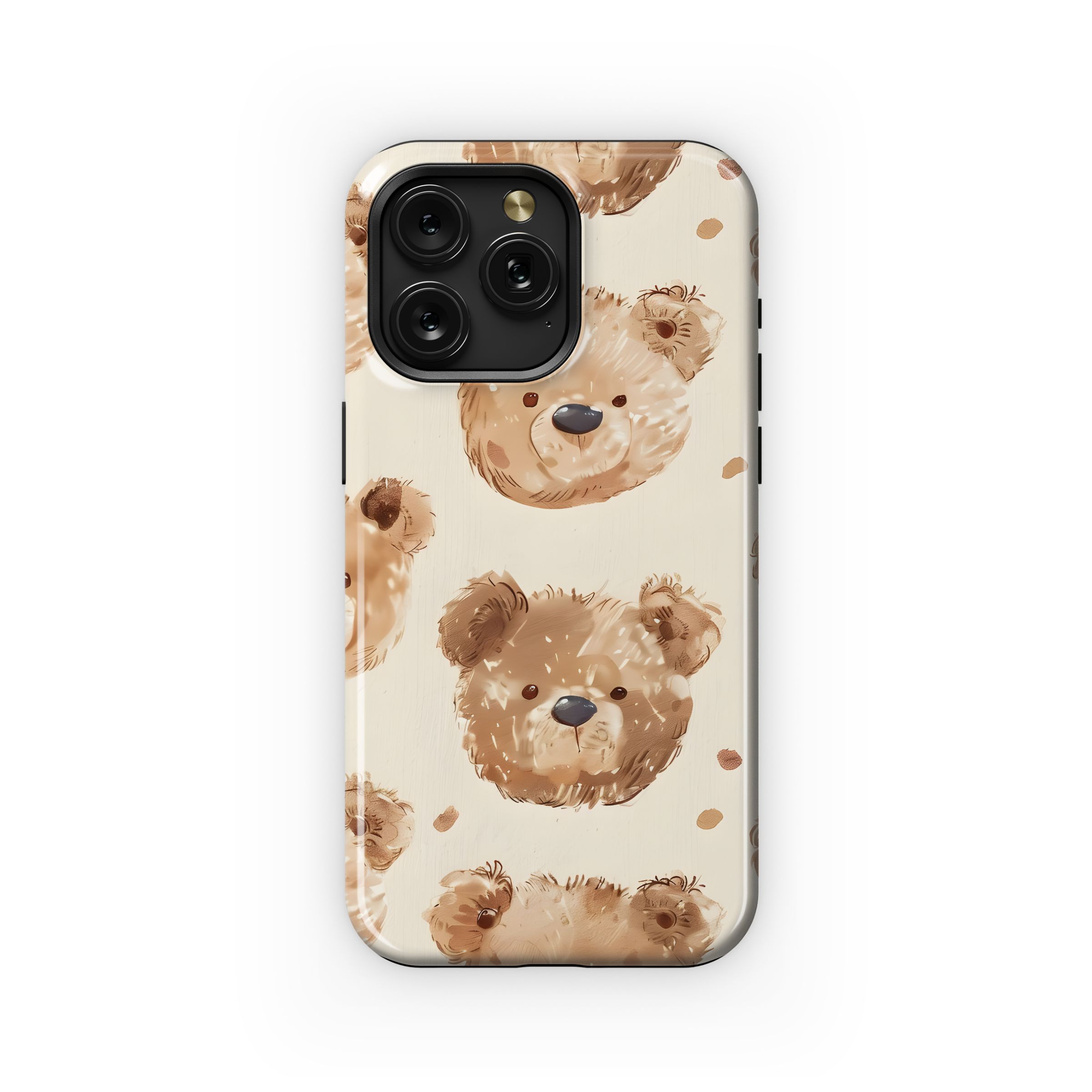 Watercolor Teddy Bears Pattern Phone Case iPhone Samsung Cover Pixel 5063