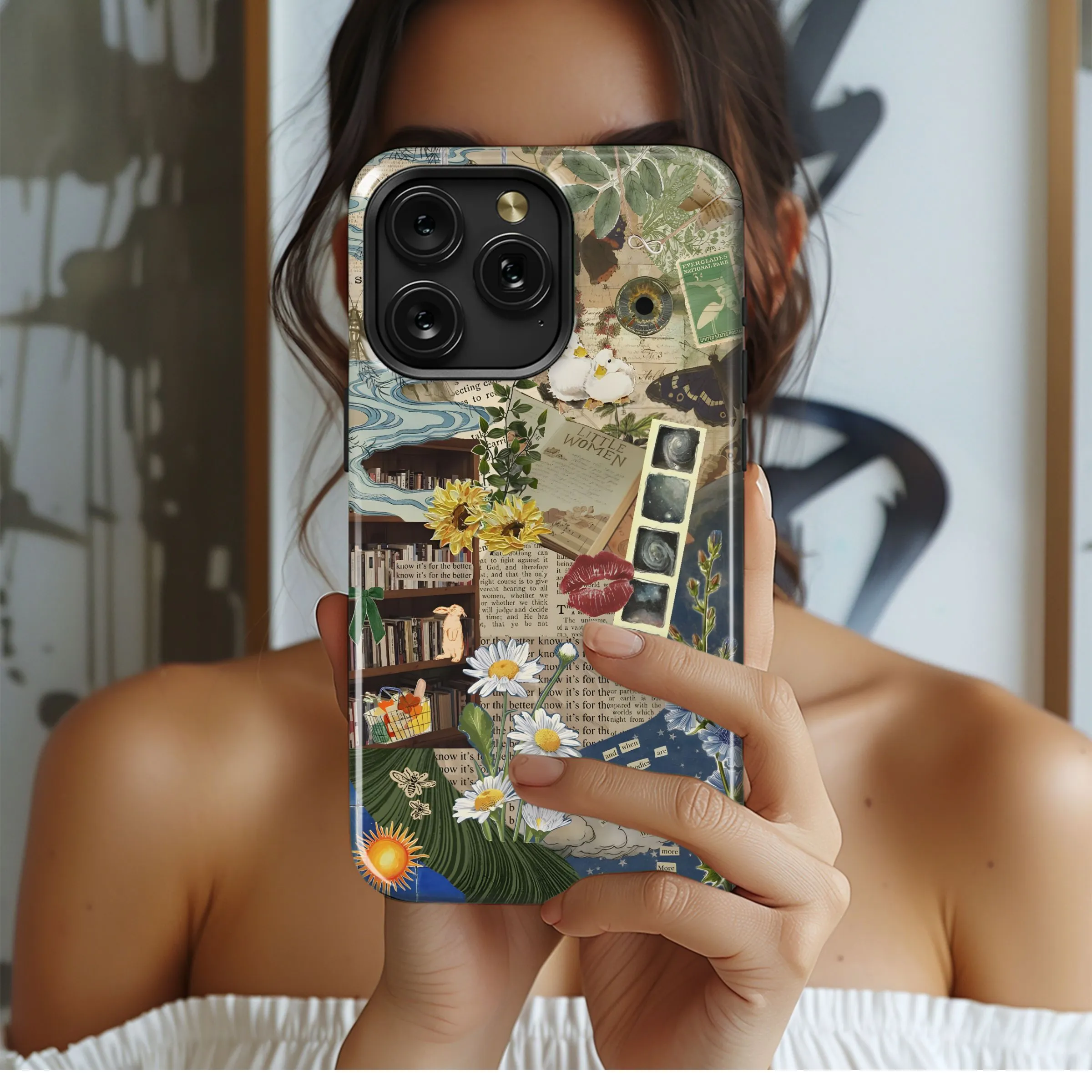 Whimsical Collage Dreamscape Phone Case iPhone Samsung Cover Pixel 4963