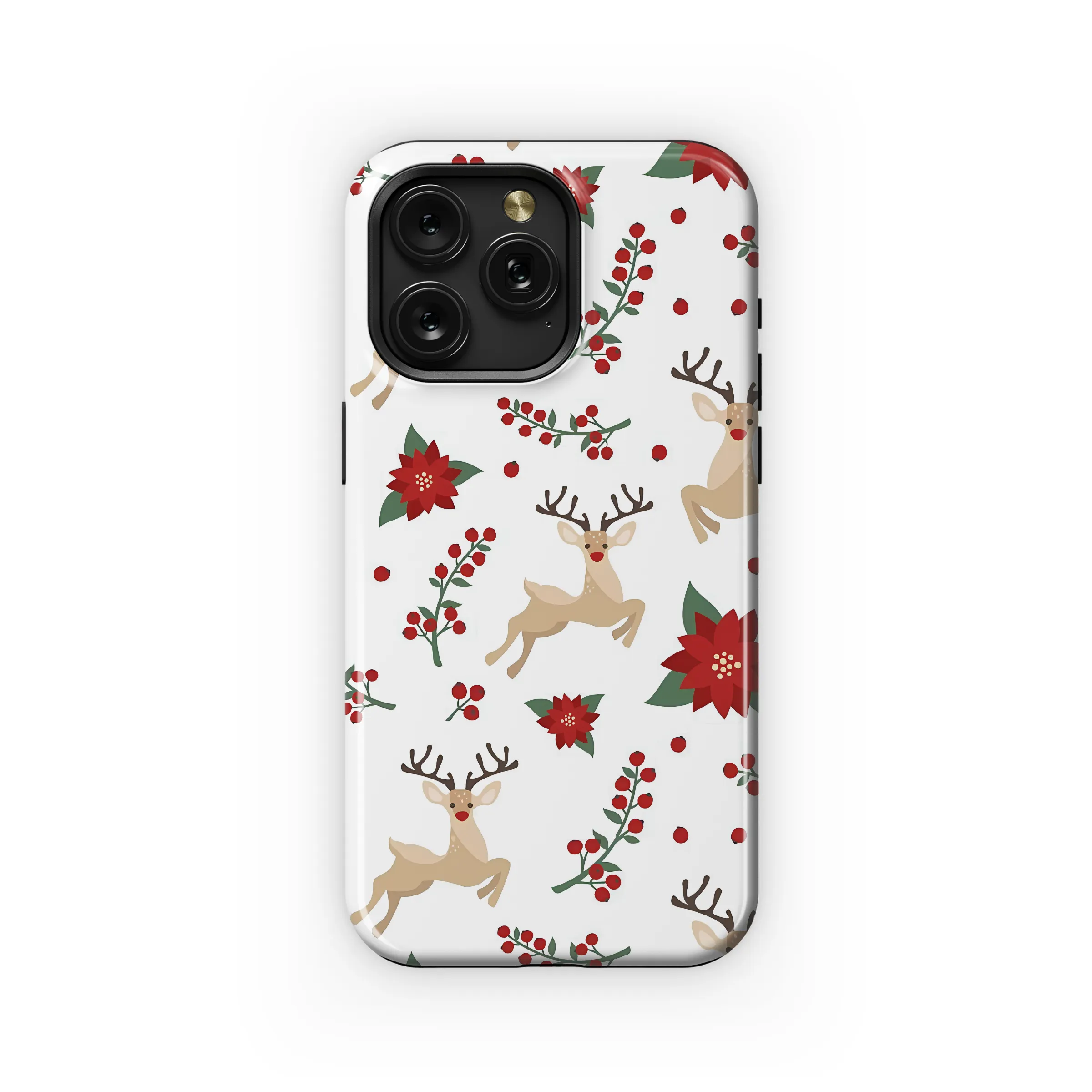 Whimsical Holiday Reindeer Dance Phone Case iPhone Samsung Cover Pixel 8074 - Image 1