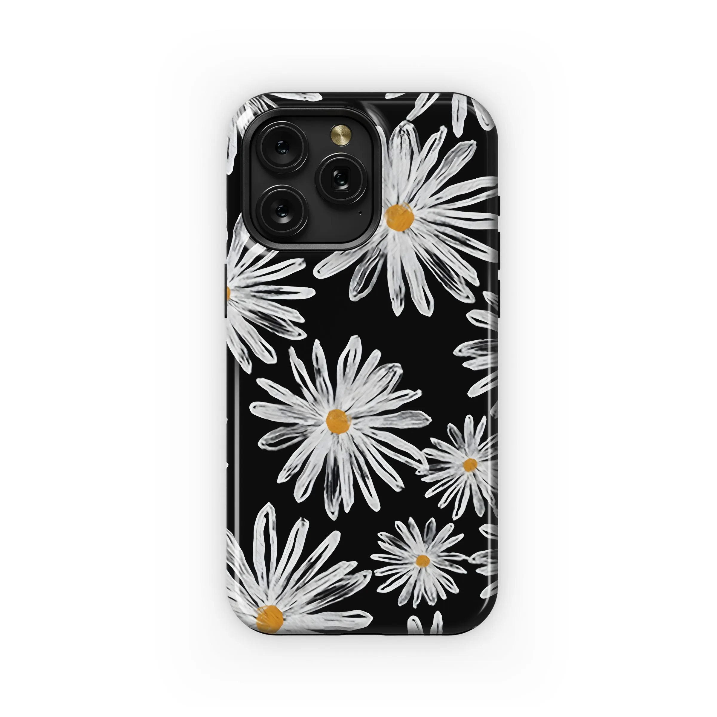 White Daisy Floral Print Phone Case iPhone Samsung Cover Pixel 5367