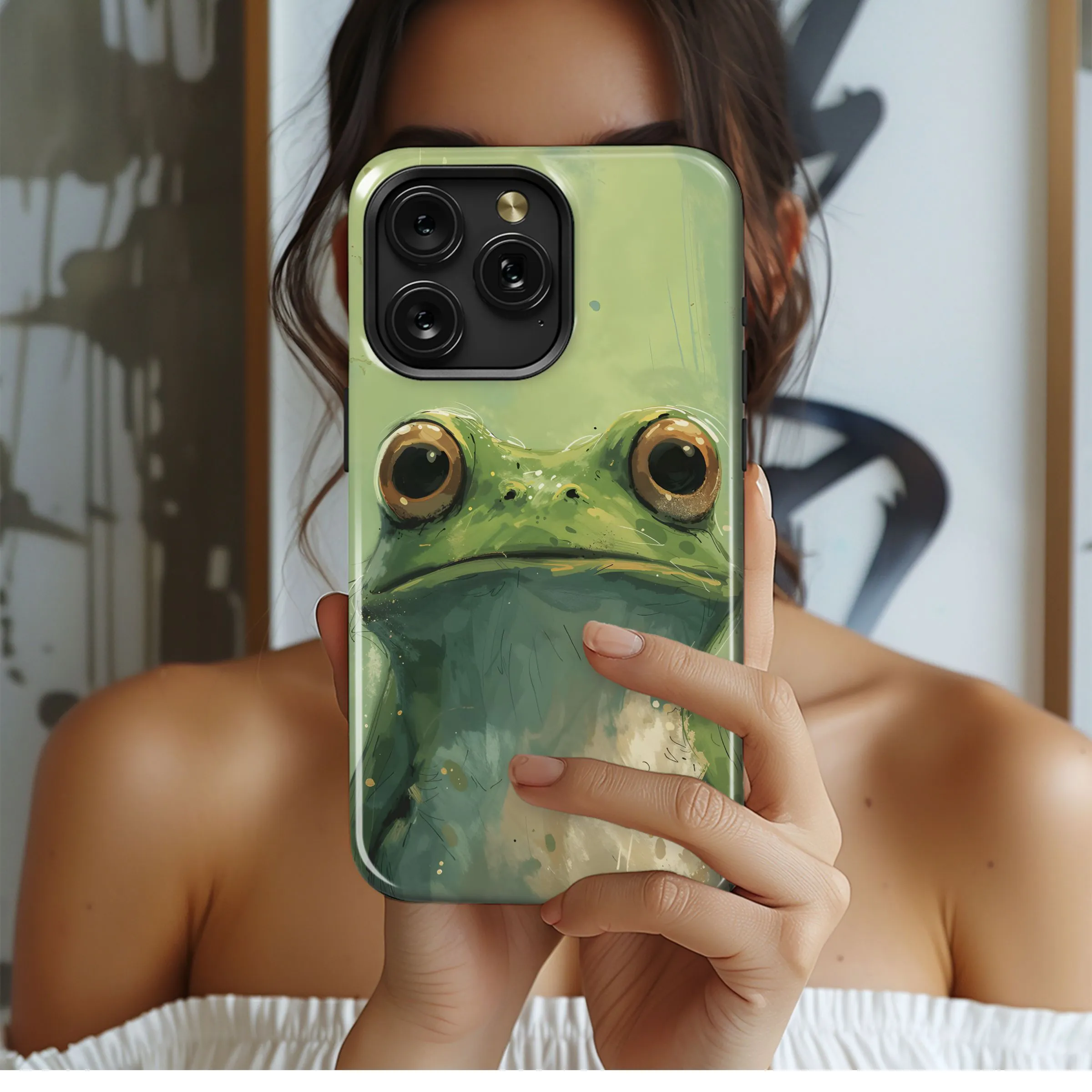 Wide Eyed Froggy Friend Phone Case iPhone Samsung Cover Pixel 4830