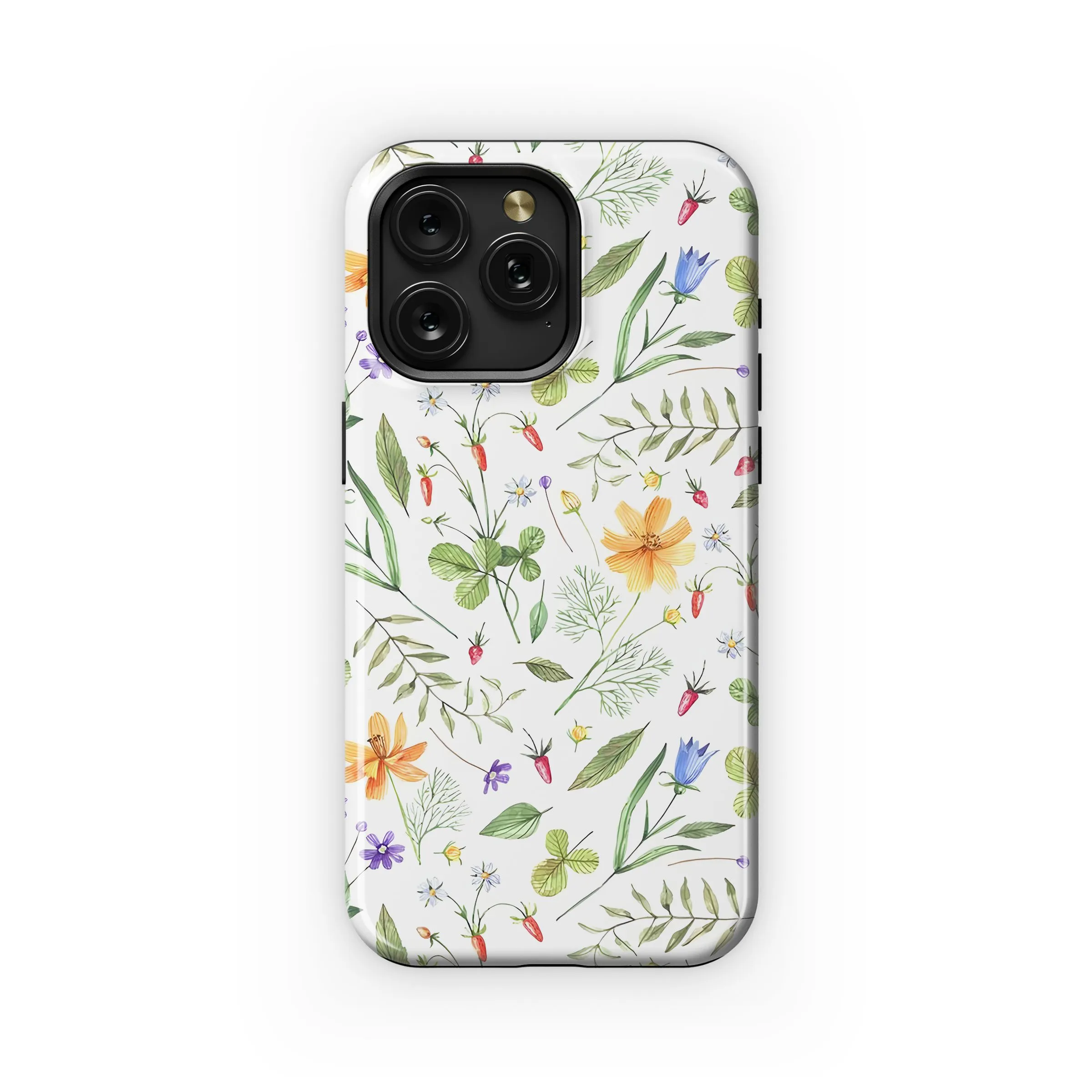 Wildflower Berry Botanical Print Phone Case iPhone Samsung Cover Pixel 5405