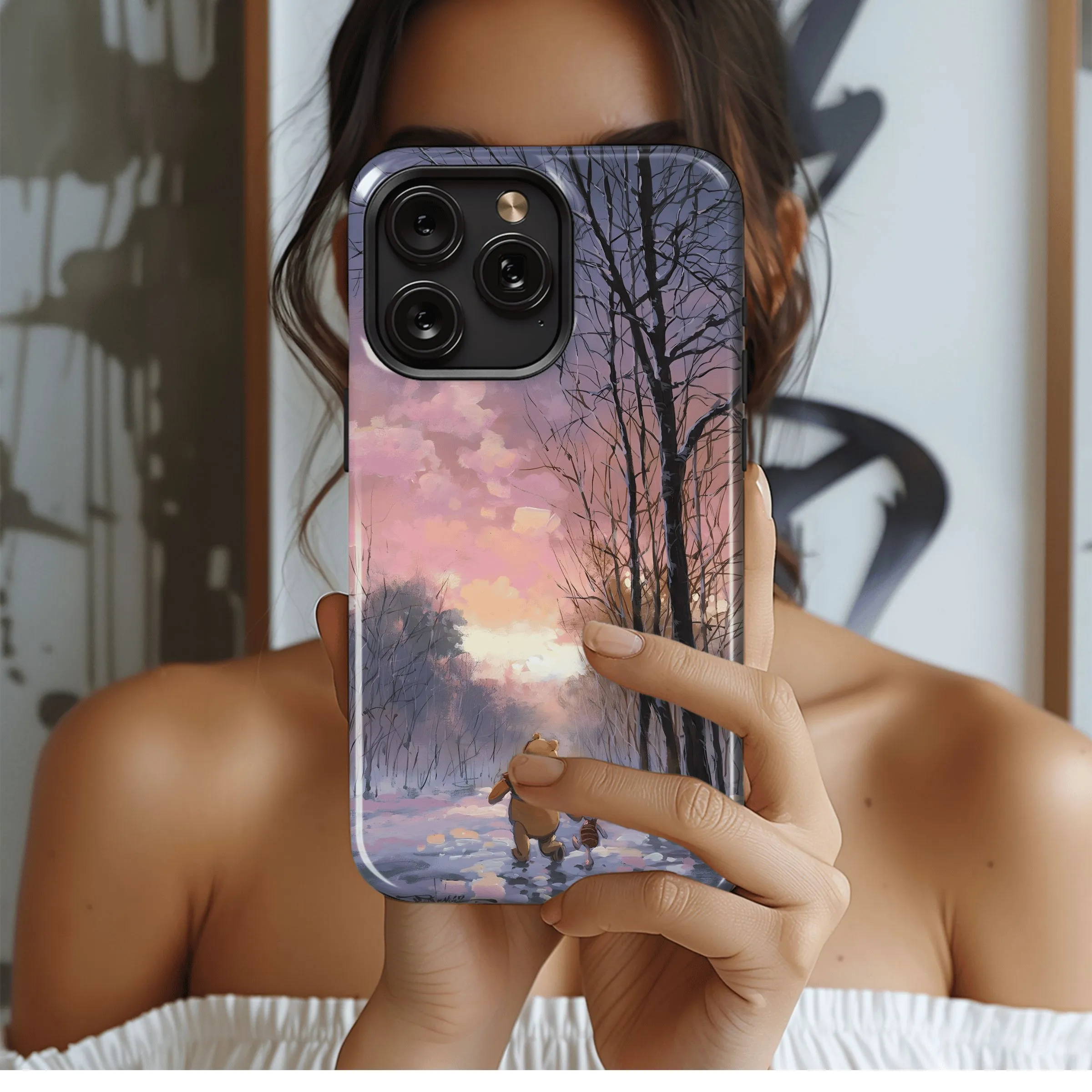 Winnie the Pooh Winter Walk
 Phone Case iPhone Samsung Cover Pixel 4662